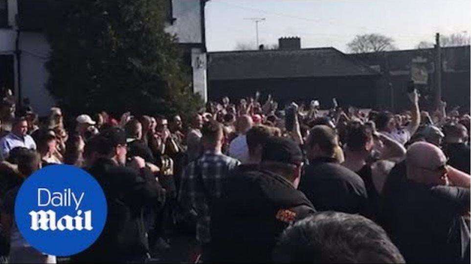The Prodigy fans start raving outside of the funeral of Keith Flint