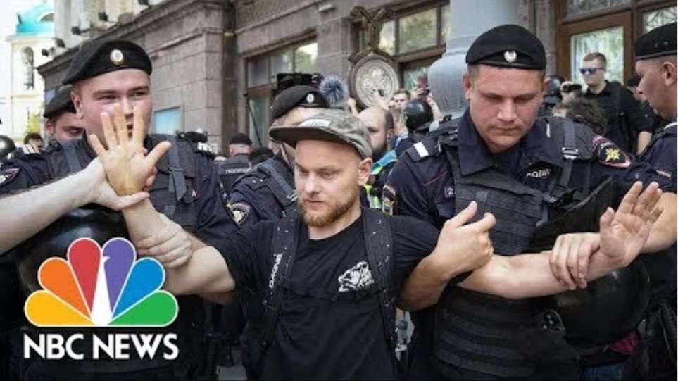 Hundreds Of Demonstrators Detained After Demanding Fair Moscow Elections | NBC News